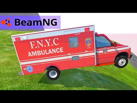 Beamng drive - Jumping Crashes & Deadly Fall from the Stairs #3