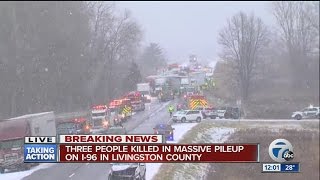 Three people killed in I-96 accident
