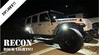 Recon Rock Light Install on the Jeep Wrangler Rubicon 4xe!!!!!