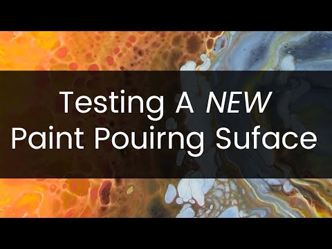 Testing New Paint Pouring Surfaces - Open Cup Acrylic Pour on Artist Loft Paint Pouring Canvas