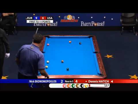 Ekonomopoulos vs Hatch - Mosconi Cup 2012 - Day 4 (incomplete) 720p