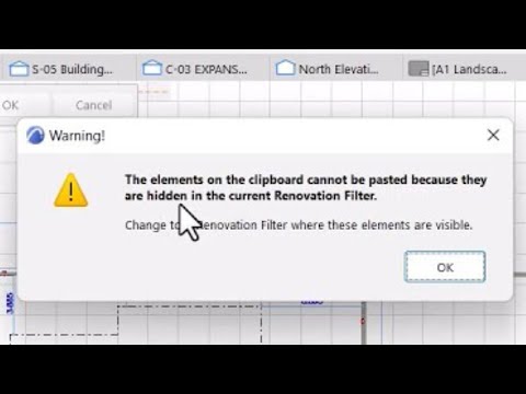 Fix Elements Hidden in the Current  Renovation Filter  Warning
