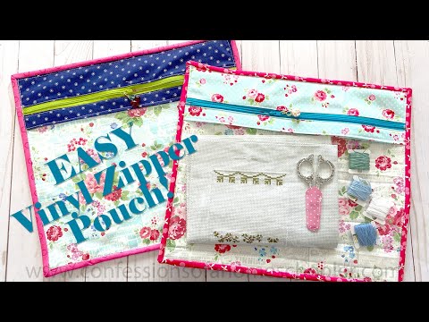 EASY Vinyl Zipper Pouch // Sewing Tutorial!