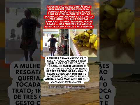 Sem dinheiro, mulher troca bananas por ração no Maranhão #shorts #viralvideo #noticias