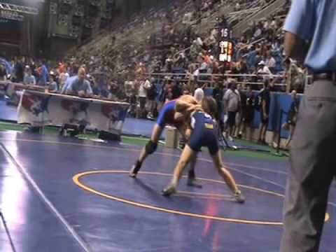 Junior Freestyle 112  Carson Kuhn (UT) pin Jacob Boosma (IN)