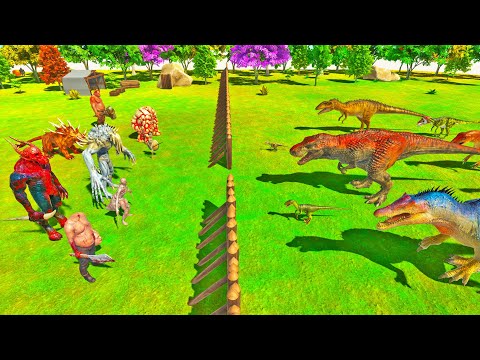 Carnivore & Herbivore Dinosaurs VS All Aquatic Units - Animal Revolt Battle Simulator
