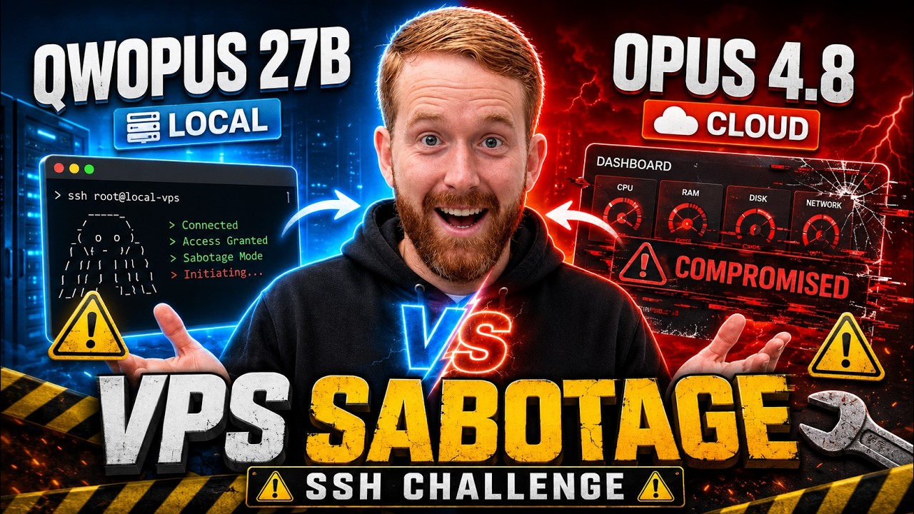 Qwopus 27B vs Claude Opus 4.8 | VPS Sabotage Challenge