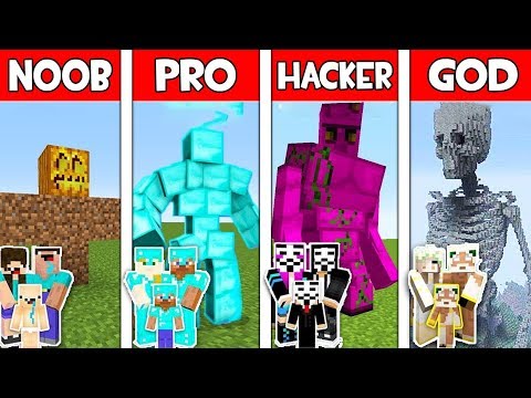 Minecraft NOOB vs PRO vs HACKER vs GOD : FAMILY GOLEM MUTANT in Minecraft Animation
