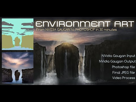 Environment Art from NVidia Gaugan to Photoshop in 30 minutes