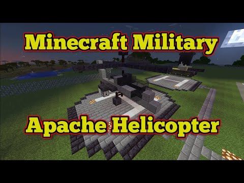 Insane Minecraft Military Build - Apache Helicopter!