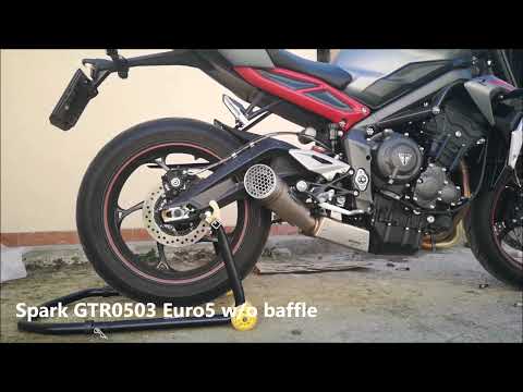 Triumph street triple 765R - Spark exhaust w/o db killer vs stock