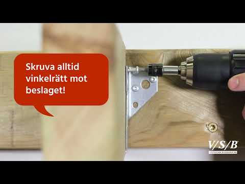 Beslagskruv/Ankarskruv V/S/B - monteringsanvisning
