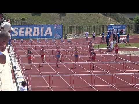 100m prepone [Ž], I. skupina, ANJA TVRTKOVIĆ - Prvenstvo Balkana za mlađe juniore i juniorke 2021