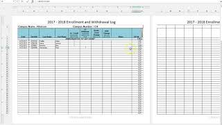 Enrollment and Withdrawal Log Tutorial Part 1