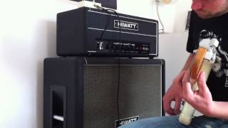 Video thumbnail for Hiwatt DR103 Custom 100 (1976) with matching 4x12 with Fanes and my personal Strat by Telecoaster