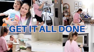 GET IT ALL DONE! CLEANING MOTIVATION, LAUNDRY, HOMESCHOOL, PARTY PREP, HAUL, COOKING + EXERCISING!
