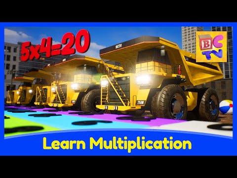 Learn Multiplication with Dump Trucks | Math Video for Kids by Brain Candy TV