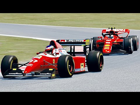 Ferrari F1 2022 vs Ferrari F1 1993 at Suzuka GP