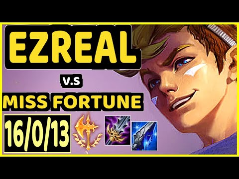 BENJI (EZREAL) vs MISS FORTUNE - 16/0/13 KDA BOTTOM ADC GAMEPLAY - NA Ranked DIAMOND