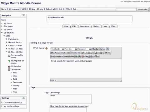 Moodle - Adding and linking pages in wiki