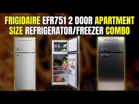 Frigidaire, 2 Door Apartment Size Refrigerator/Freezer Combo, 7.5 cu ft, Platinum Series, Stainless, 23" D x 21.5" W x 55.5" H video review thumbnail