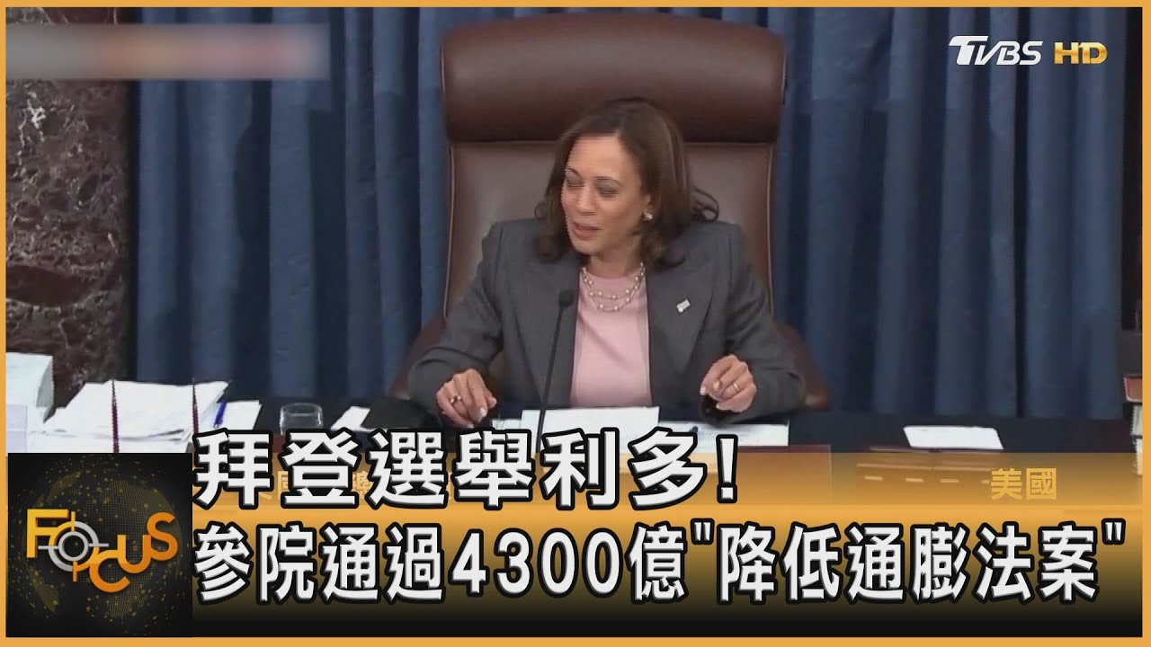 拜登選舉利多!參院通過4300億「降低通膨法案」