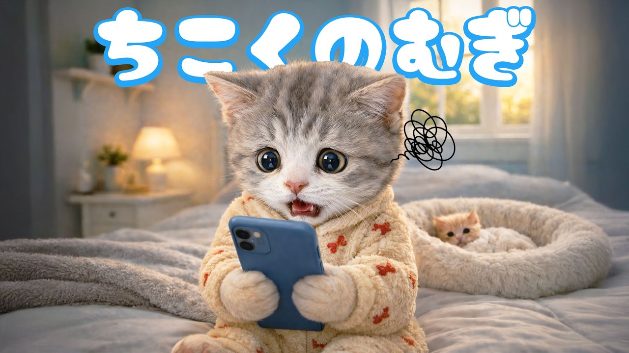 【社畜ねこのむぎ】まずいにゃ...!? 大遅刻をしてしまって焦るむぎの1日に密着🐱⏰