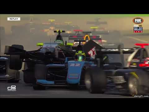 2017 GP3 Monza Race 1 - Big First Lap Crash
