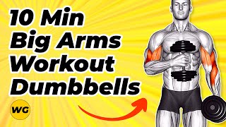 10 Minute Arm Workout (Dumbbells Only) Get Big Arms At Home