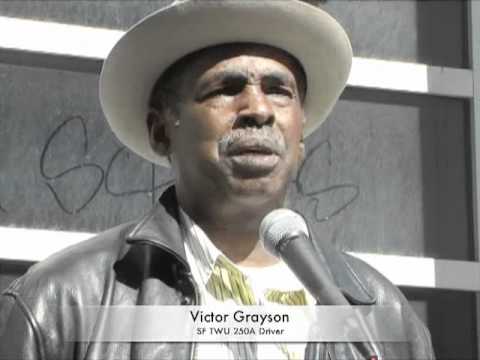 SF TWU 250A Muni Driver Victor Grayson On Prop G. At Oct 7, 2010 SFSU Rally