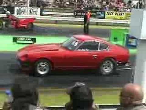 RIPS 240z drag masters 9.2 @ 147 on fully treaded st tyres