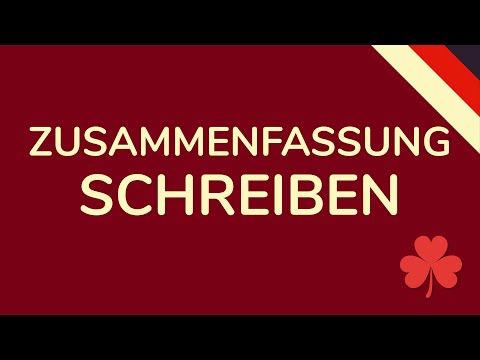 ZUSAMMENFASSUNG SCHREIBEN DEUTSCH schnell & einfach erklärt (animiert) 🇩🇪