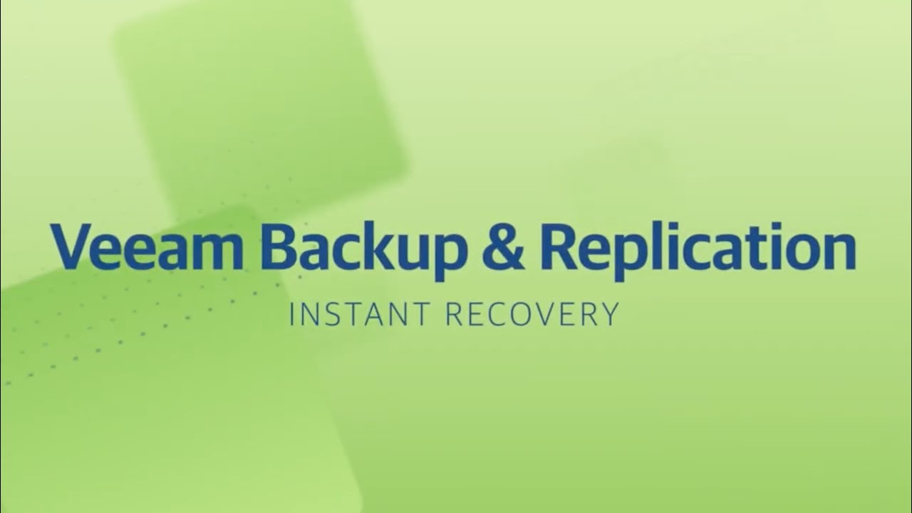 Vidéo de démonstration de Veeam Backup & Replication v11 – Restauration instantanée video