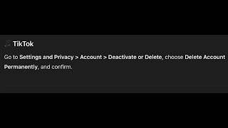 Clickpath to Delete Tiktok Account