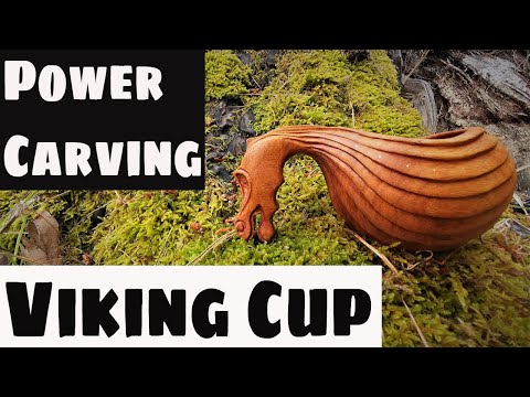 Power Carving Viking Cup, with a Dremel and Kutzall burrs