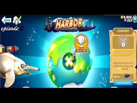 HARBOR LIVE CONTEST (L SHARK) HIGHSCORE in 5 minute Episode 2 - Hungry Shark World