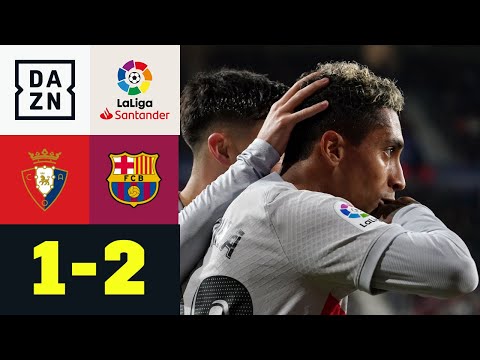 Lewy & Pique sehen Rot, doch Barca jubelt dank Raphinha: Osasuna - FC Barcelona 1:2 | LaLiga | DAZN