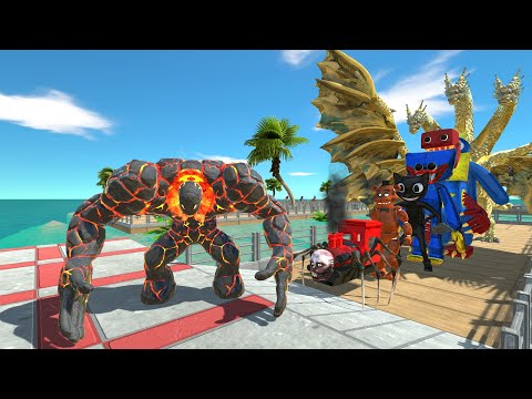 LAVA BOY vs Ghidorah OASIS DEATH RUN - Animal Revolt Battle Simulator