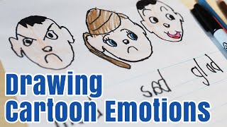 How to Draw Cartoon Facial Expressions Kids Drawing Tutorial