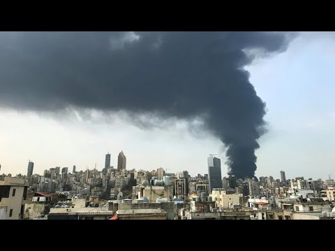 Fire erupts in Beirut's port area, a month after explosion