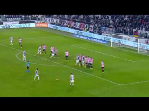 Gol Incredibile su punizione di Paulo Dybala in Juventus Vs Palermo (17/2/2017)