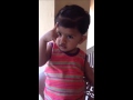 One year 8 months old baby answering question..