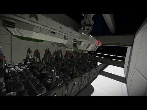 Space Engineers - Carrier's Fighter Production Test