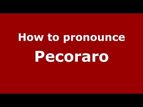 How to pronounce Pecoraro (Spanish/Argentina) - PronounceNames.com