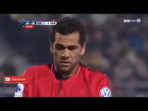 HILLARIOUS! Dani Alves Becomes Goalkeeper After Kevin Trapp's Red Card   PSG vs Sochaux 4 1 6 2 2018