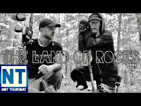 The land of rocks exploring abandoned colonial NH cellar hole metal detecting