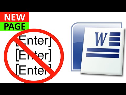 How to start a new page in Word easily don't press Enter Enter Enter Enter Enter! Video