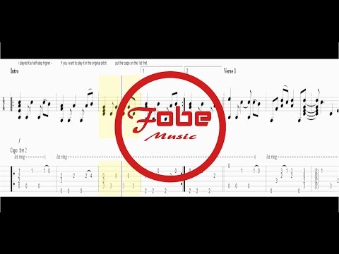 Owl City - Fireflies / Guitar Acoustic Fingerstyle Tab + PDF