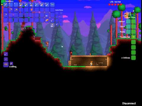 Let's Play Terraria 1.1 HARDCORE!!! with friends part 1