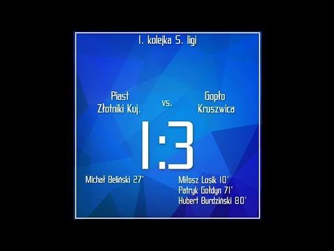Piast Złotniki Kujawskie - Gopło 1:3 (11.08.2018) [BRAMKI]